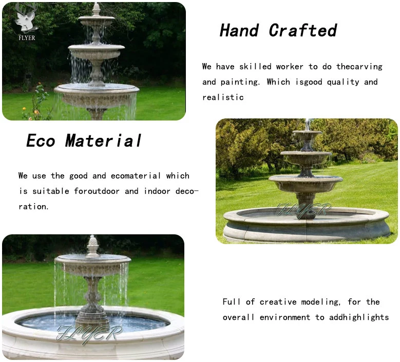 Customized Design Natural Marble Stone Water Fountains for Garden Decoration