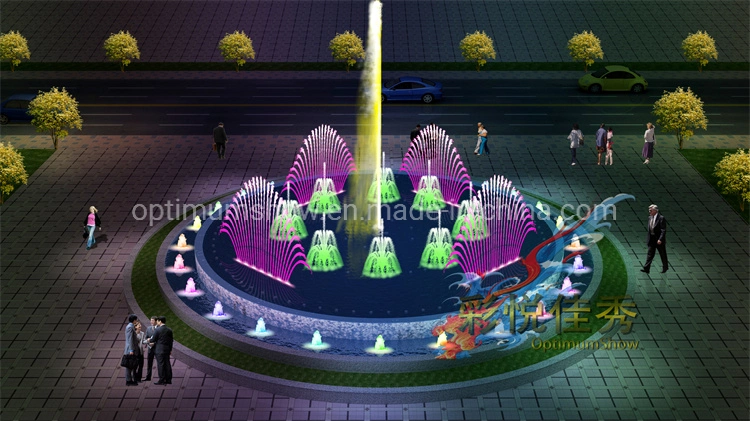 Free Design Stone Garden Products Outdoor Pool Pond LED Lights Small Music Dancing Water Fountain for Sale