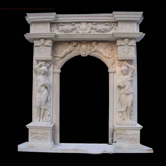 Artesanato Figura Roma Pedra Flutuante Mantel Estilos Clássicos Lareira De Mármore Duplo